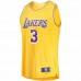 Los Angeles Lakers Anthony Davis Men's Fanatics Branded Gold 2021/22 Fast Break Replica Jersey - Icon Edition