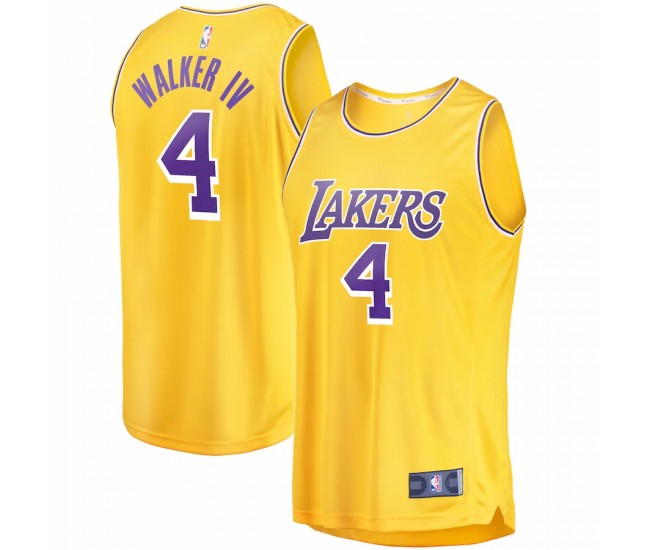 Los Angeles Lakers Lonnie Walker Men's Fanatics Branded Gold Fast Break Replica Jersey - Icon Edition