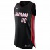 Miami Heat Men's Nike Black Authentic Custom Jersey - Icon Edition