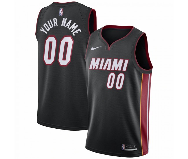 Miami Heat Men's Nike Black Swingman Custom Jersey - Icon Edition