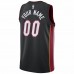 Miami Heat Men's Nike Black Swingman Custom Jersey - Icon Edition