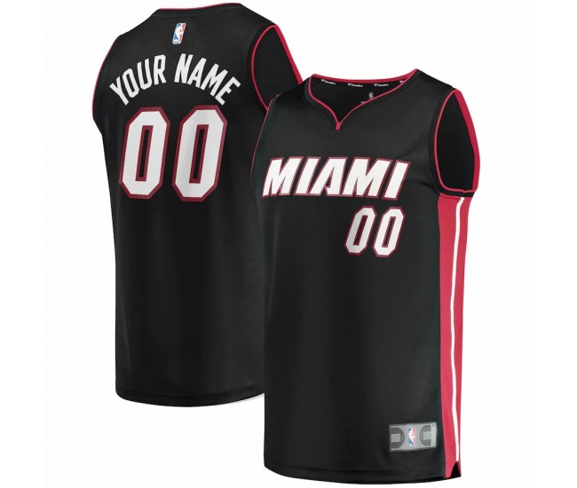 Miami Heat Men's Fanatics Branded Black Fast Break Custom Replica Jersey - Icon Edition