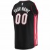 Miami Heat Men's Fanatics Branded Black Fast Break Custom Replica Jersey - Icon Edition