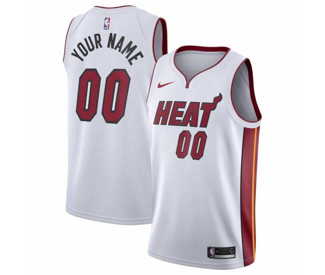 Miami Heat Men's Nike White 2020/21 Swingman Custom Jersey - Association Edition