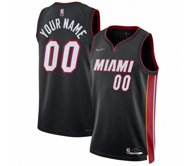 Miami Heat Men's Nike Black 2021/22 Diamond Swingman Custom Jersey - Icon Edition