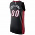 Miami Heat Men's Nike Black 2021/22 Diamond Swingman Authentic Custom Jersey - Icon Edition