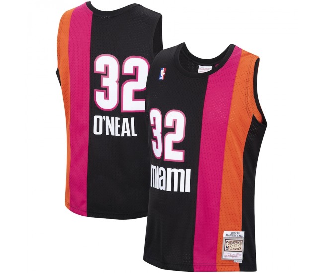 Miami Heat Shaquille O'Neal Men's Mitchell & Ness Black 2005-06 Hardwood Classics Swingman Jersey