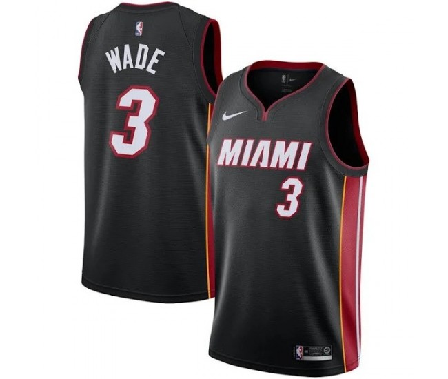 Miami Heat Wade Nike 2023 Men Swingman Icon Edition Jersey Black