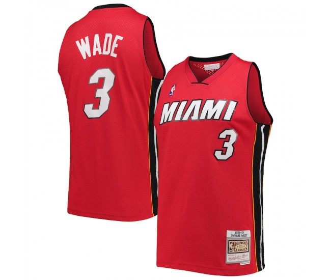 Miami Heat Dwyane Wade Men's Mitchell & Ness Red 2005-06 Hardwood Classics Swingman Jersey