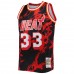 Miami Heat Alonzo Mourning Men's Mitchell & Ness Black 1996-97 Hardwood Classics Marble Swingman Jersey