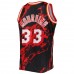 Miami Heat Alonzo Mourning Men's Mitchell & Ness Black 1996-97 Hardwood Classics Marble Swingman Jersey