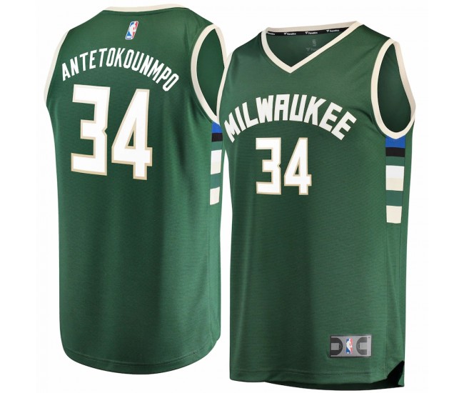 Milwaukee Bucks Giannis Antetokounmpo Men's Fanatics Branded Green Fast Break Replica Jersey - Icon Edition