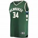 Milwaukee Bucks Giannis Antetokounmpo Men's Fanatics Branded Green Fast Break Replica Jersey - Icon Edition