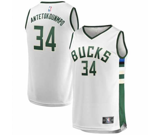 Milwaukee Bucks Giannis Antetokounmpo Men's Fanatics Branded White Fast Break Replica Jersey - Association Edition