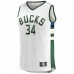 Milwaukee Bucks Giannis Antetokounmpo Men's Fanatics Branded White Fast Break Replica Jersey - Association Edition