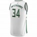 Milwaukee Bucks Giannis Antetokounmpo Men's Fanatics Branded White Fast Break Replica Jersey - Association Edition