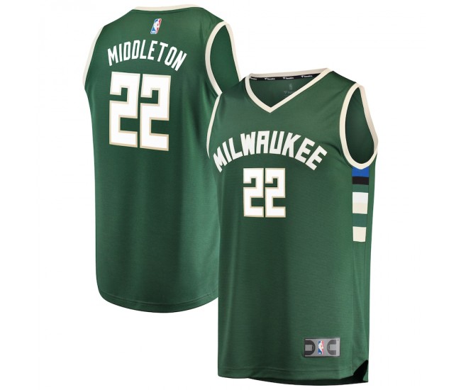 Milwaukee Bucks Khris Middleton Men's Fanatics Branded Green Fast Break Road Replica Player Jersey - Icon Edition