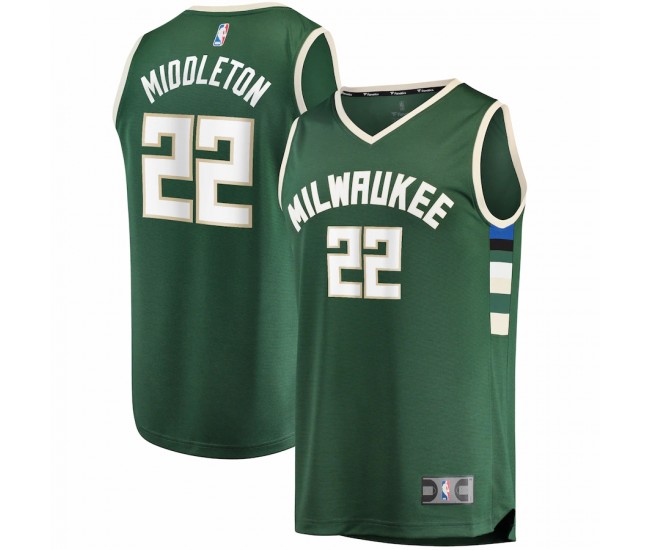 Milwaukee Bucks Khris Middleton Men's Fanatics Branded Hunter Green Fast Break Replica Player Jersey - Icon Edition