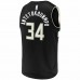 Milwaukee Bucks Giannis Antetokounmpo Men's Fanatics Branded Black Fast Break Team Replica Jersey - Statement Edition