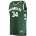 Milwaukee Bucks Giannis Antetokounmpo Men's Fanatics Branded Hunter Green Fast Break Replica Player Jersey - Icon Edition