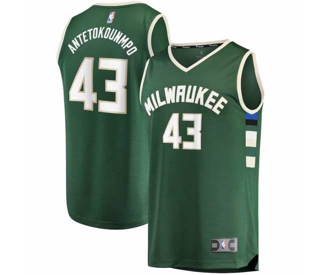 Milwaukee Bucks Thanasis Antetokounmpo Men's Fanatics Branded Hunter Green Fast Break Replica Player Jersey - Icon Edition