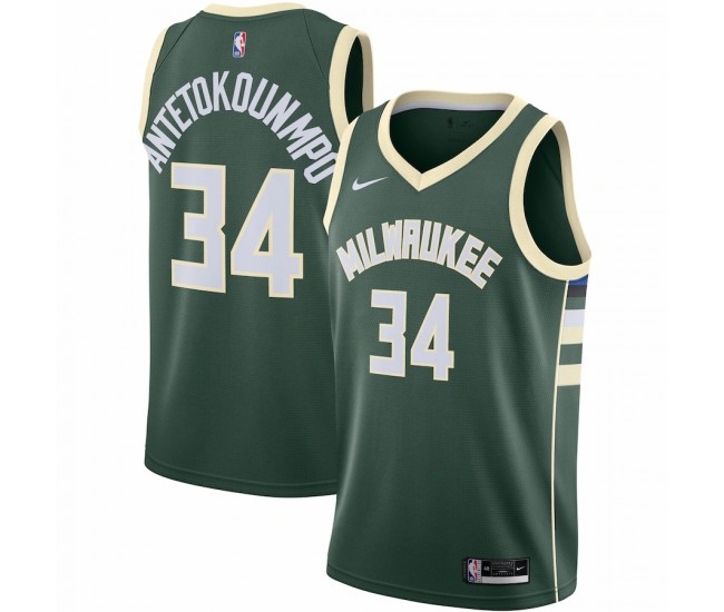 Milwaukee Bucks Giannis Antetokounmpo Men's Nike Green 2020/21 Swingman Jersey - Icon Edition