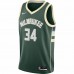 Milwaukee Bucks Giannis Antetokounmpo Men's Nike Green 2020/21 Swingman Jersey - Icon Edition