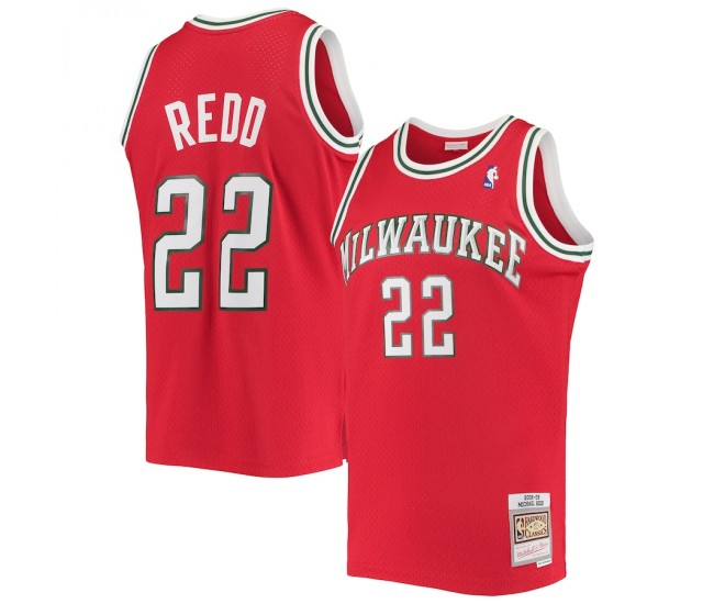 Milwaukee Bucks Michael Redd Men's Mitchell & Ness Red 2008-09 Hardwood Classics Swingman Jersey