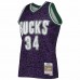 Milwaukee Bucks Ray Allen Men's Mitchell & Ness Purple Hardwood Classics Wildlife Swingman Jersey