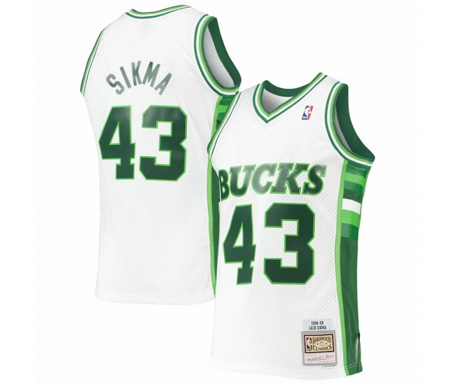 Milwaukee Bucks Jack Sikma Men's Mitchell & Ness White 1988-89 Hardwood Classics Swingman Jersey