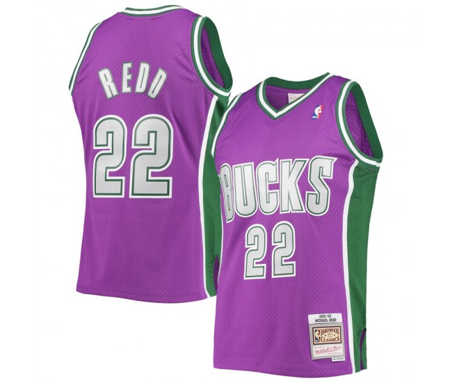 Milwaukee Bucks Michael Redd Men's Mitchell & Ness Purple Hardwood Classics Swingman Jersey