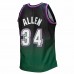 Milwaukee Bucks Ray Allen Men's Mitchell & Ness Green/Black 1996/97 Hardwood Classics Fadeaway Swingman Player Jersey