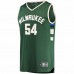 Milwaukee Bucks Sandro Mamukelashvili Men's Fanatics Branded Hunter Green 2021/22 Fast Break Replica Jersey - Icon Edition