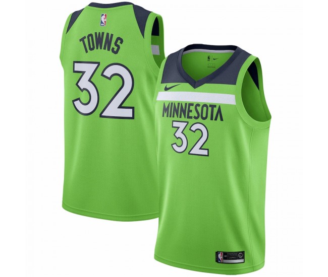 Minnesota Timberwolves Karl-Anthony Towns Men's Nike Green Swingman Jersey Statement Edition