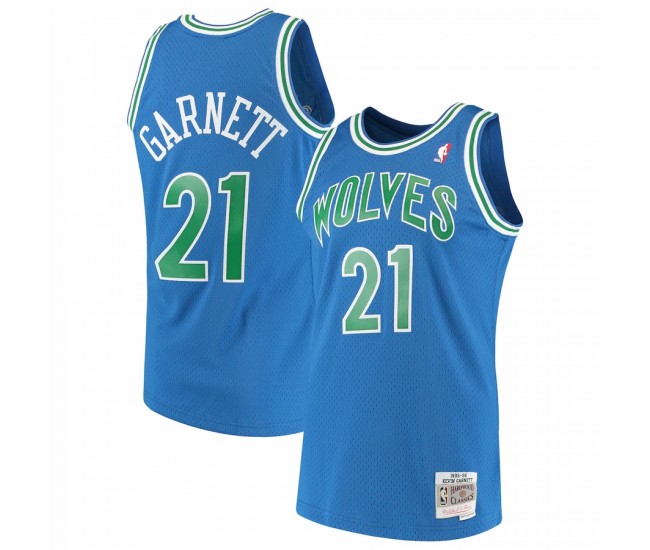 Minnesota Timberwolves Kevin Garnett Men's Mitchell & Ness Blue 1995-96 Hardwood Classics Swingman Jersey