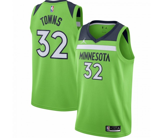 Minnesota Timberwolves Karl-Anthony Towns Men's Jordan Brand Green 2020/21 Swingman Jersey - Statement Edition