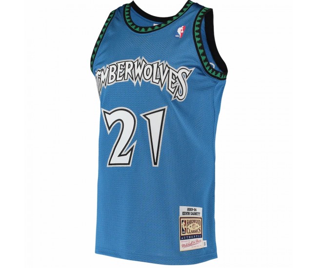 Minnesota Timberwolves Kevin Garnett Men's Mitchell & Ness Blue 2003/04 Hardwood Classics Authentic Jersey