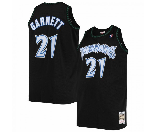 Minnesota Timberwolves Kevin Garnett Men's Mitchell & Ness Black Big & Tall Hardwood Classics Jersey