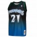 Minnesota Timberwolves Kevin Garnett Men's Mitchell & Ness Blue/Black 1997/98 Hardwood Classics Fadeaway Swingman Player Jersey