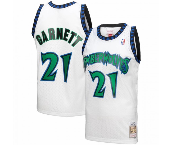 Minnesota Timberwolves Kevin Garnett Men's Mitchell & Ness White 1997-98 Hardwood Classics Reload 3.0 Swingman Jersey