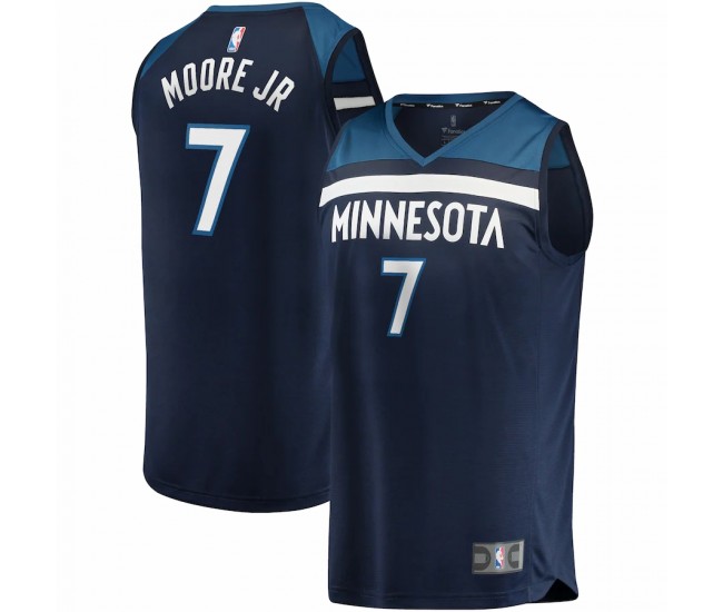 Minnesota Timberwolves Wendell Moore Jr. Men's Fanatics Branded Navy 2022 NBA Draft First Round Pick Fast Break Replica Player Jersey Icon - Edition