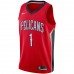 New Orleans Pelicans Zion Williamson Men's Nike Red 2019/2020 Swingman Jersey - Statement Edition