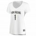 Women's New Orleans Pelicans Zion Williamson Fanatics Branded White Fast Break Replica Jersey - Association Edition