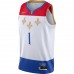 New Orleans Pelicans Zion Williamson Men's Nike White 2020/21 Swingman Player Jersey - City Edition