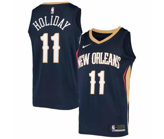 New Orleans Pelicans Jrue Holiday Men's Nike Navy Swingman Jersey