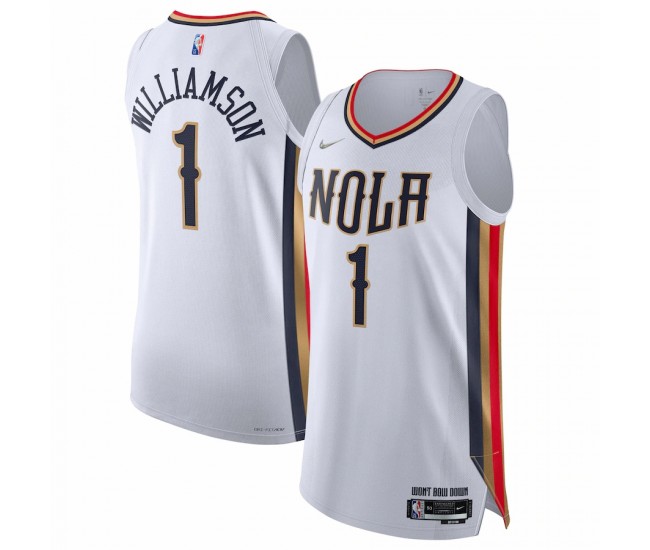 New Orleans Pelicans Zion Williamson Men's Nike White 2021/22 Authentic Player Jersey - City Edition