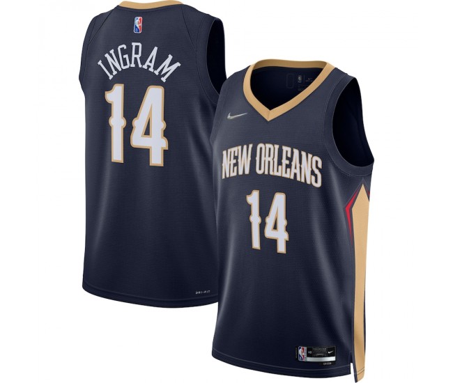 New Orleans Pelicans Brandon Ingram Men's Nike Navy 2021/22 Diamond Swingman Jersey - Icon Edition