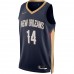 New Orleans Pelicans Brandon Ingram Men's Nike Navy 2021/22 Diamond Swingman Jersey - Icon Edition