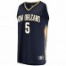 New Orleans Pelicans Herbert Jones Men's Fanatics Branded Navy 2021/22 Fast Break Replica Jersey - Icon Edition