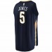 New Orleans Pelicans Herbert Jones Men's Fanatics Branded Navy 2021/22 Fast Break Replica Jersey - Icon Edition